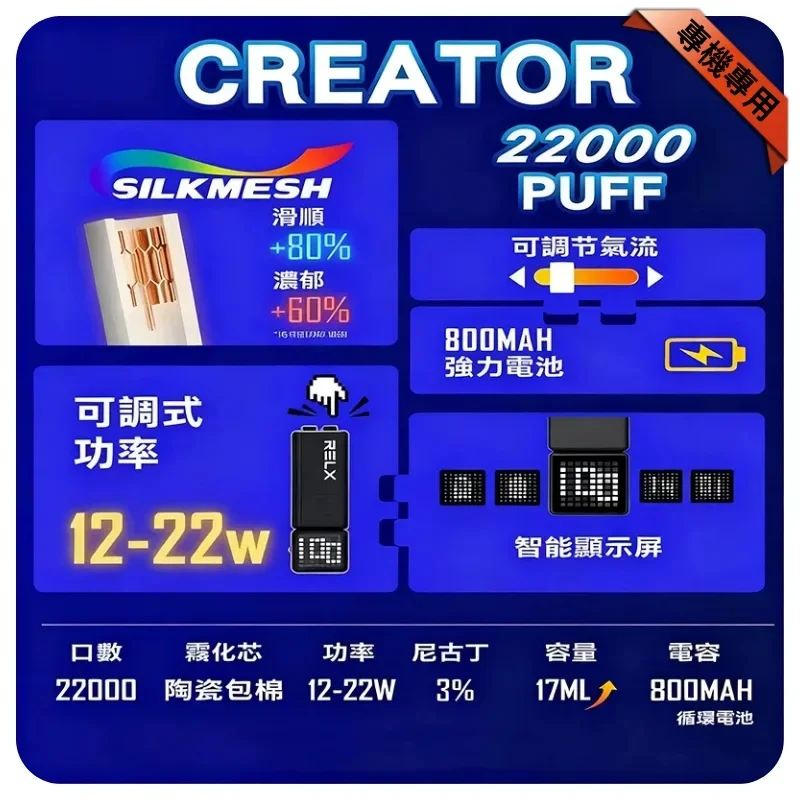 RELX Creator 22000口拋棄式電子煙 悅刻積木一次性電子煙