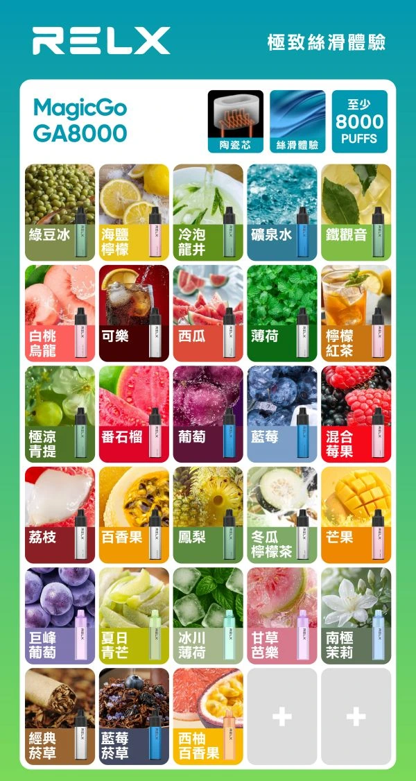 RELX拋棄式8000口風味圖.webp